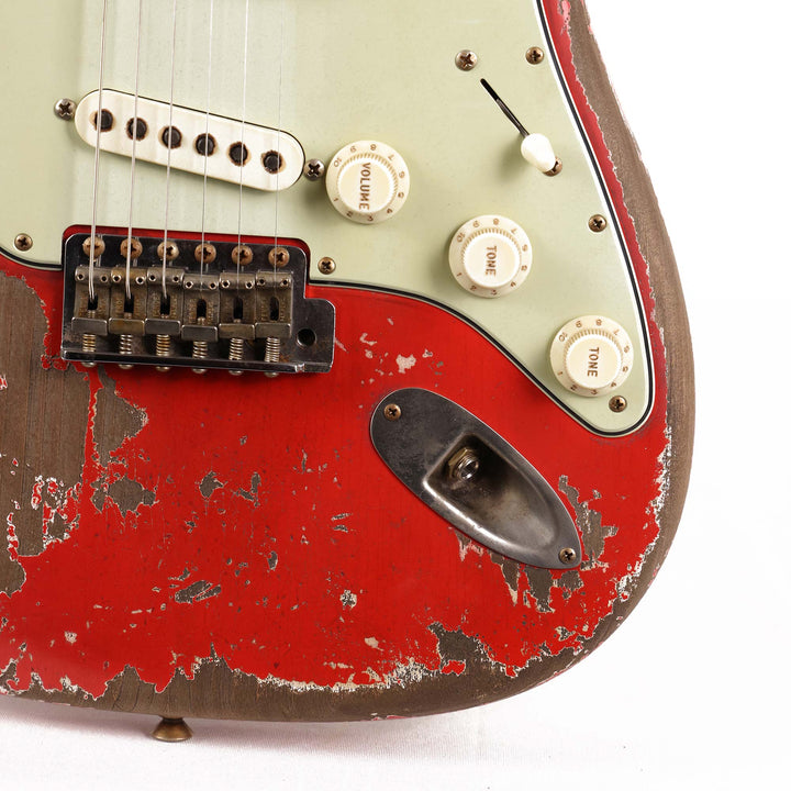 Fender Custom Shop 1961 Stratocaster Ultimate Relic Masterbuilt Dale Wilson Aged Fiesta Red