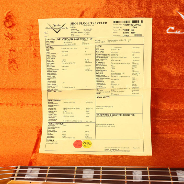 Fender Custom Shop Limited Edition Jazz Precision Bass Heavy Relic 3-Tone Sunburst