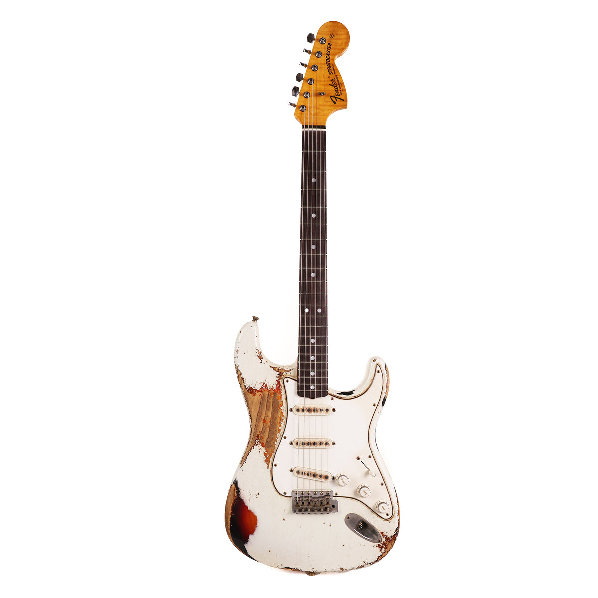 Fender Custom Shop 1969 Stratocaster Masterbuilt Greg Fessler Olympic White over 3-Tone Sunburst — 3