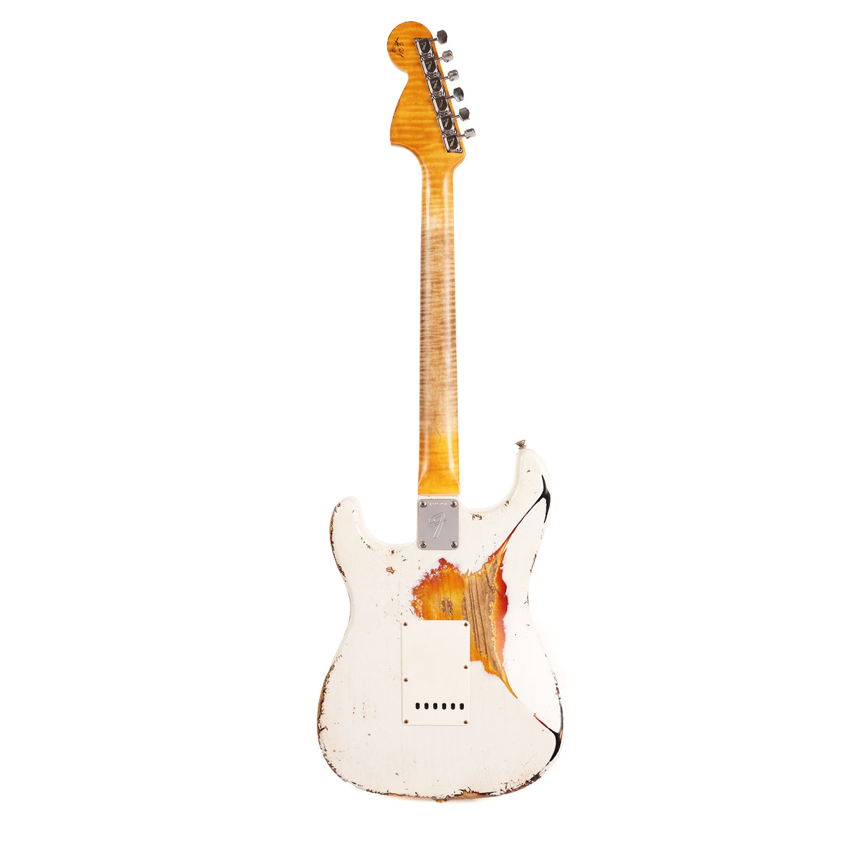 Fender Custom Shop 1969 Stratocaster Masterbuilt Greg Fessler Olympic White over 3-Tone Sunburst — 4