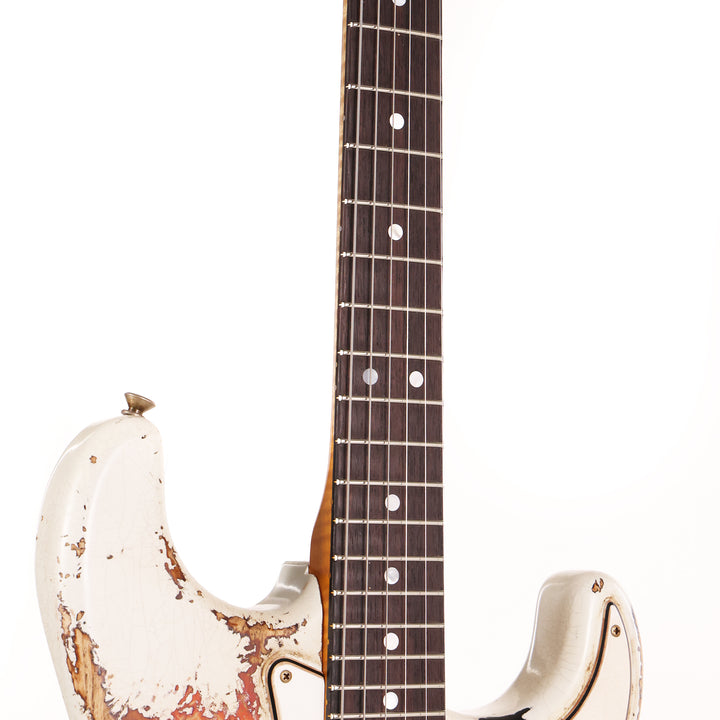 Fender Custom Shop 1969 Stratocaster Masterbuilt Greg Fessler Olympic White over 3-Tone Sunburst