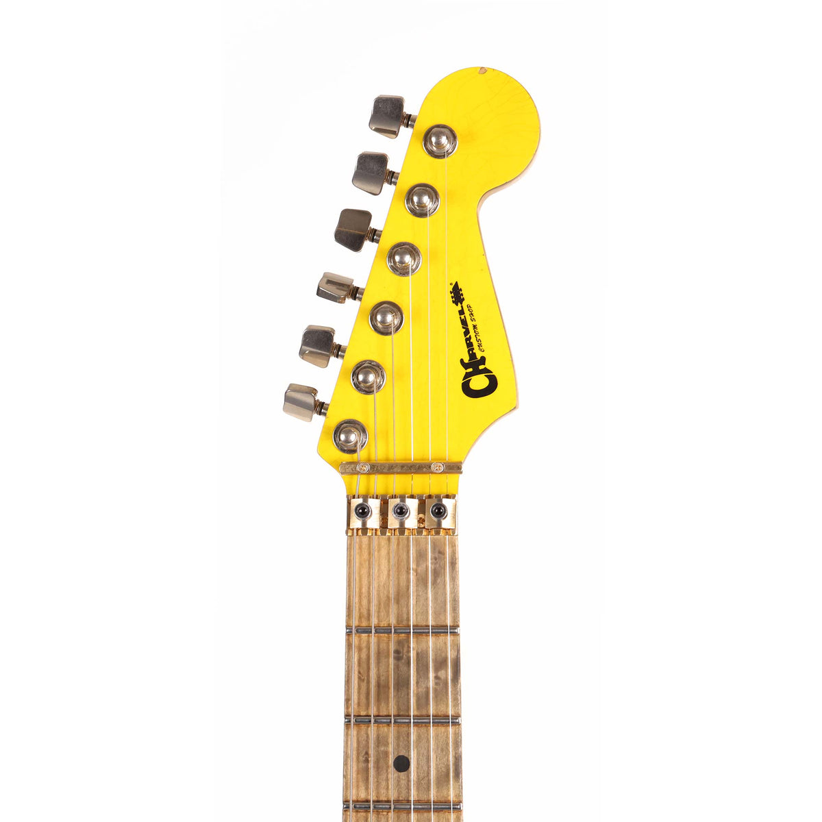 Charvel Custom Shop San Dimas Nitro Aged Graffiti Yellow — 8