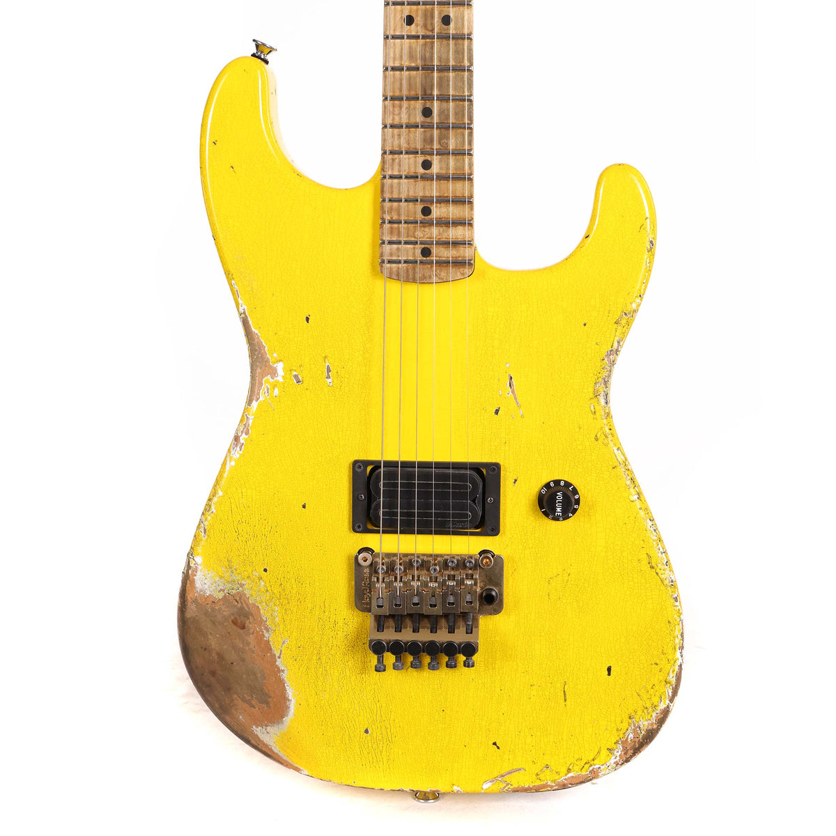 Charvel Custom Shop San Dimas Nitro Aged Graffiti Yellow — 1