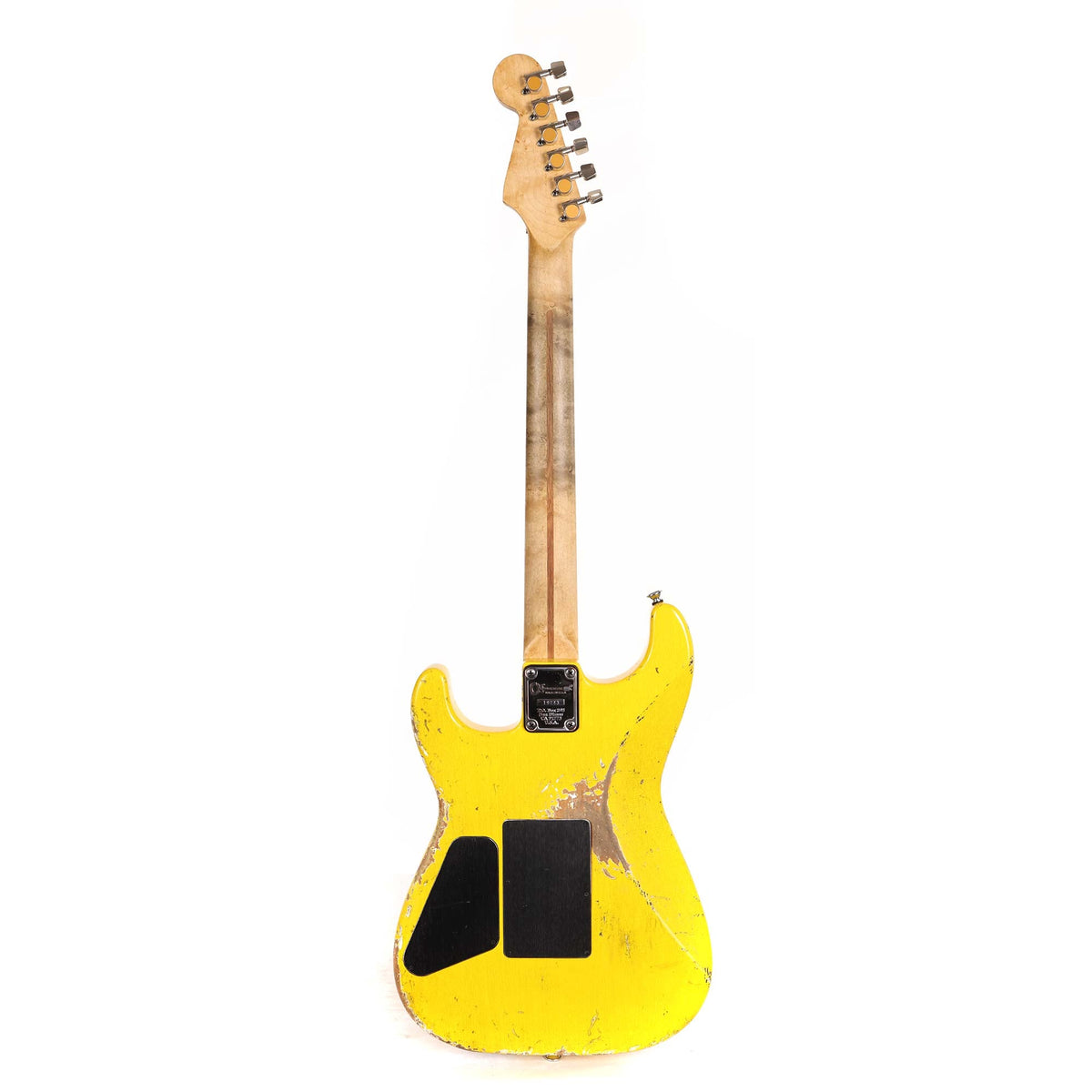 Charvel Custom Shop San Dimas Nitro Aged Graffiti Yellow — 3