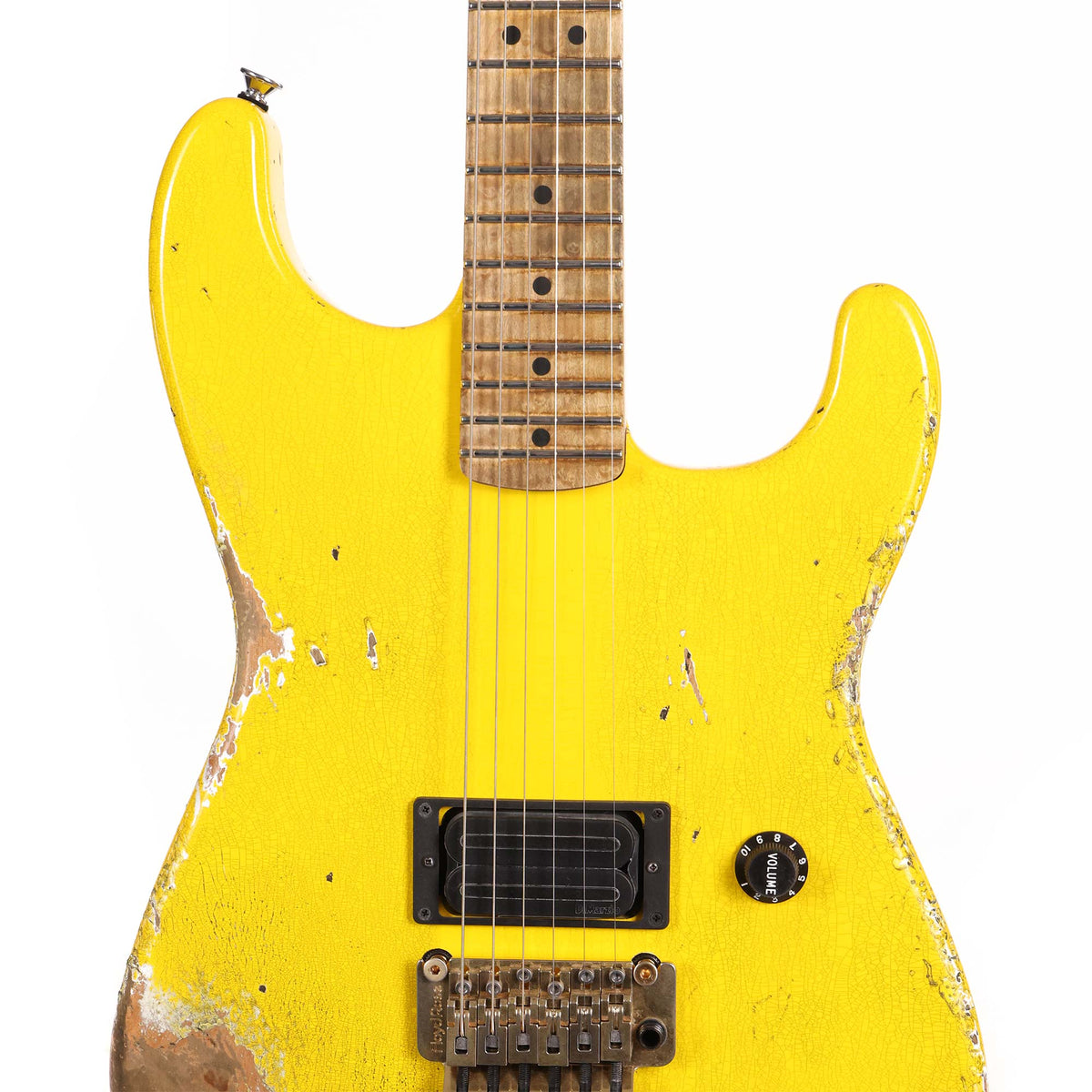 Charvel Custom Shop San Dimas Nitro Aged Graffiti Yellow — 4