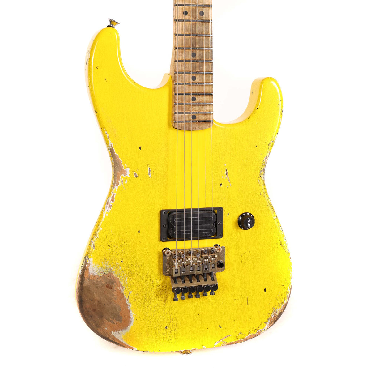 Charvel Custom Shop San Dimas Nitro Aged Graffiti Yellow — 5