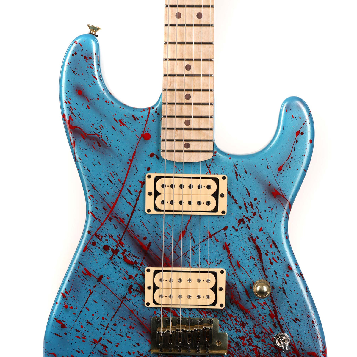 Charvel Custom Shop San Dimas Frost Blue with Bloodsplatter Masterbuilt Big Rob — 4