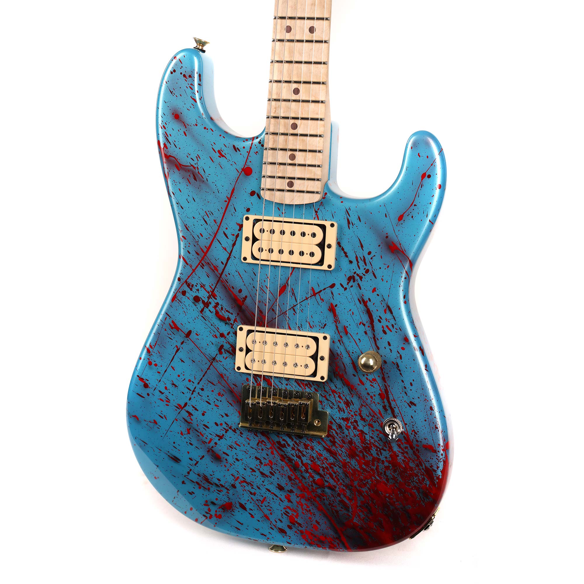 Charvel Custom Shop San Dimas Frost Blue with Bloodsplatter