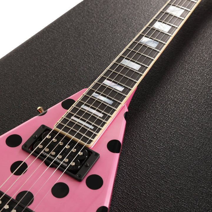 Jackson Custom Shop Randy Rhoads RR 1.5 Music Zoo Exclusive Platinum Pink and Black Polka Dots