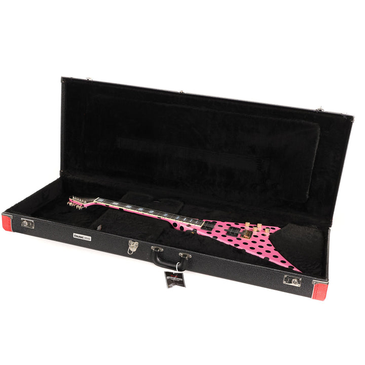 Jackson Custom Shop Randy Rhoads RR 1.5 Music Zoo Exclusive Platinum Pink and Black Polka Dots