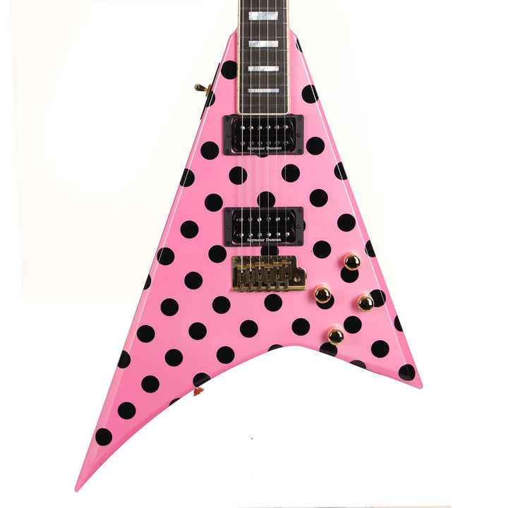 Jackson Custom Shop Randy Rhoads RR 1.5 Music Zoo Exclusive Platinum Pink and Black Polka Dots