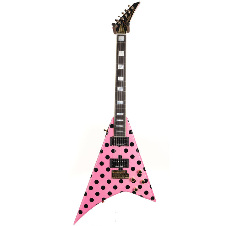 Jackson Custom Shop Randy Rhoads RR 1.5 Music Zoo Exclusive Platinum Pink and Black Polka Dots