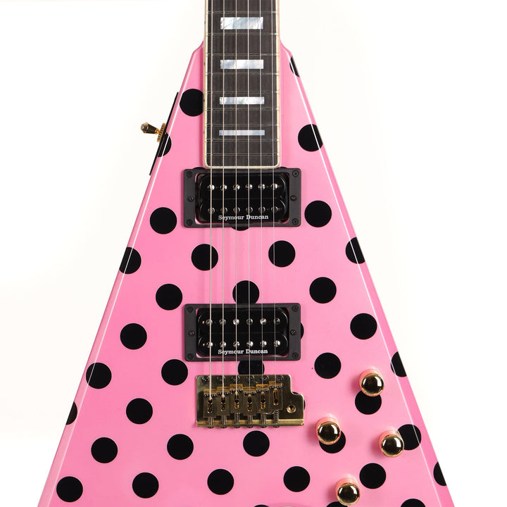 Jackson Custom Shop Randy Rhoads RR 1.5 Music Zoo Exclusive Platinum Pink and Black Polka Dots