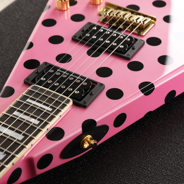 Jackson Custom Shop Randy Rhoads RR 1.5 Music Zoo Exclusive Platinum Pink and Black Polka Dots