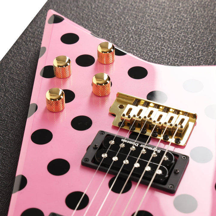 Jackson Custom Shop Randy Rhoads RR 1.5 Music Zoo Exclusive Platinum Pink and Black Polka Dots