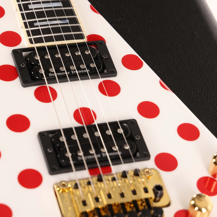 Jackson Custom Shop Randy Rhoads RR 1.5 Music Zoo Exclusive White with Red Polka Dots