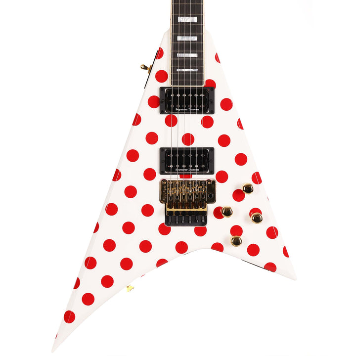 Jackson Custom Shop Randy Rhoads RR 1.5 Music Zoo Exclusive White with Red Polka Dots