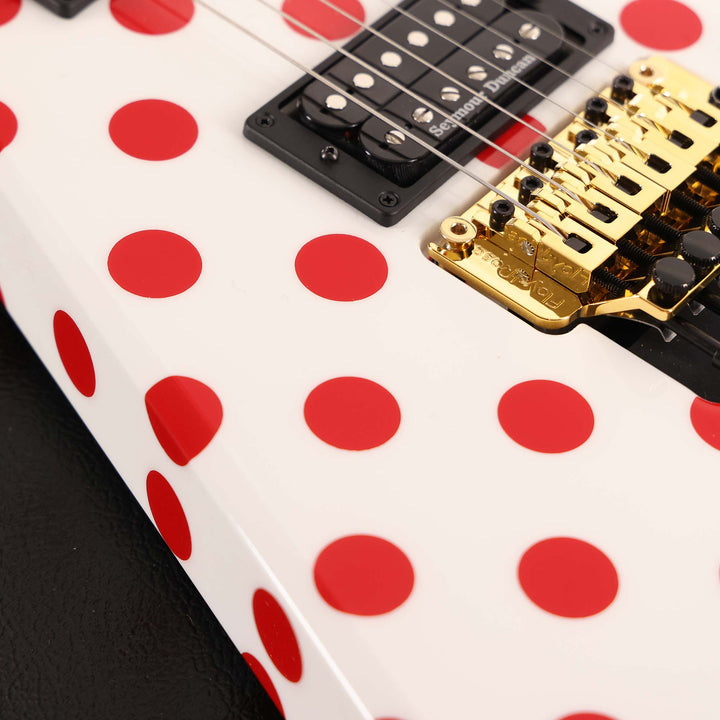 Jackson Custom Shop Randy Rhoads RR 1.5 Music Zoo Exclusive White with Red Polka Dots