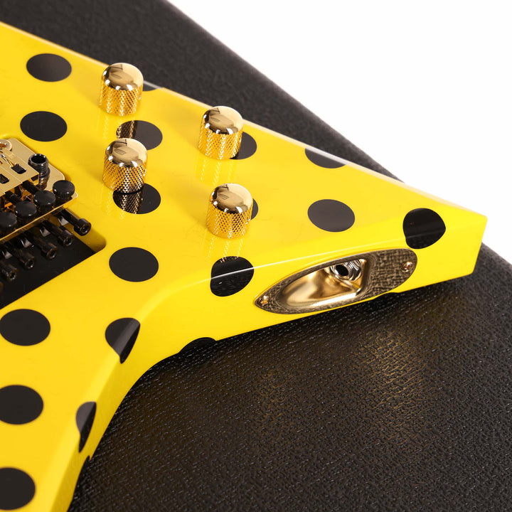 Jackson Custom Shop Randy Rhoads RR 1.5 Music Zoo Exclusive Graffiti Yellow with Black Polka Dots
