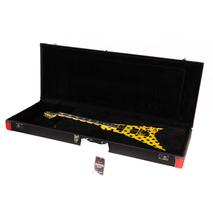 Jackson Custom Shop Randy Rhoads RR 1.5 Music Zoo Exclusive Graffiti Yellow with Black Polka Dots