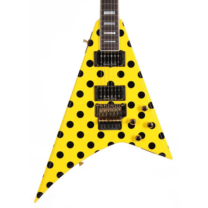 Jackson Custom Shop Randy Rhoads RR 1.5 Music Zoo Exclusive Graffiti Yellow with Black Polka Dots