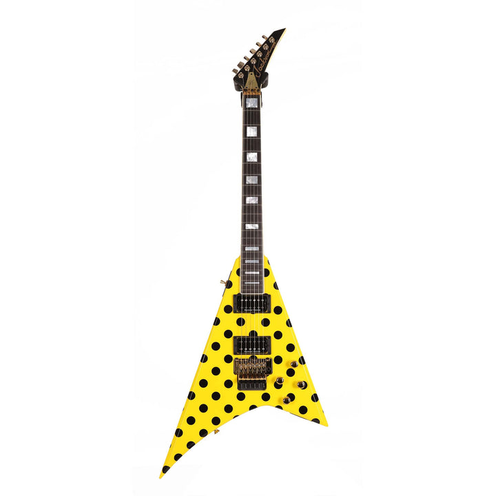 Jackson Custom Shop Randy Rhoads RR 1.5 Music Zoo Exclusive Graffiti Yellow with Black Polka Dots