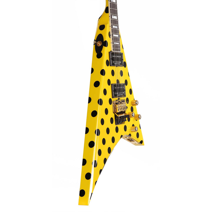 Jackson Custom Shop Randy Rhoads RR 1.5 Music Zoo Exclusive Graffiti Yellow with Black Polka Dots