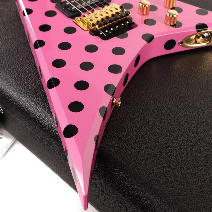 Jackson Custom Shop Randy Rhoads RR 1.5 Music Zoo Exclusive Platinum Pink with Black Polka Dots