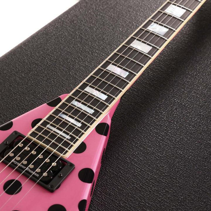 Jackson Custom Shop Randy Rhoads RR 1.5 Music Zoo Exclusive Platinum Pink with Black Polka Dots