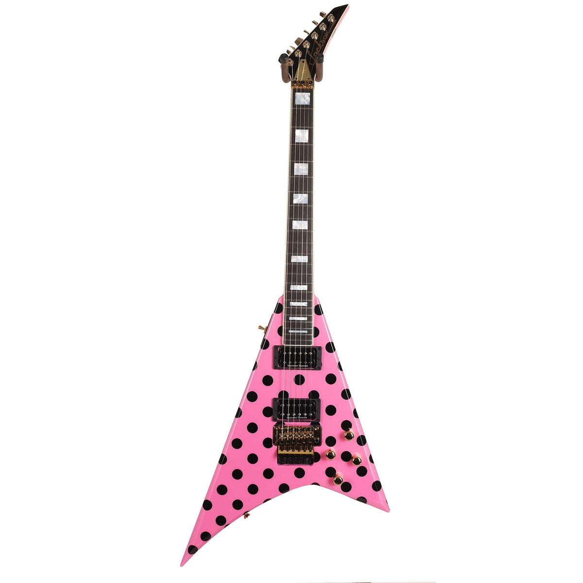 Jackson Custom Shop Randy Rhoads RR 1.5 Music Zoo Exclusive Platinum Pink with Black Polka Dots — 2