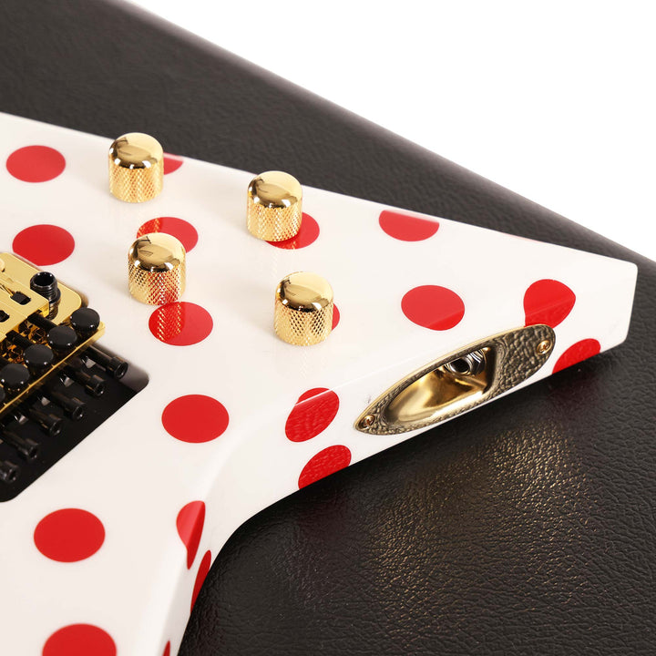 Jackson Custom Shop Randy Rhoads RR 1.5 Music Zoo Exclusive White and Red Polka Dots