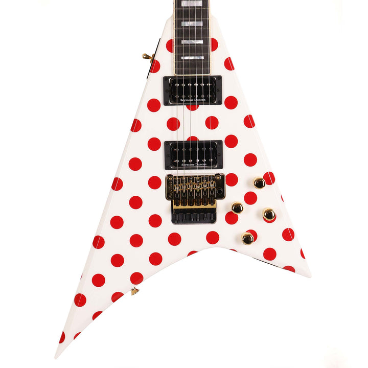 Jackson Custom Shop Randy Rhoads RR 1.5 Music Zoo Exclusive White and Red Polka Dots