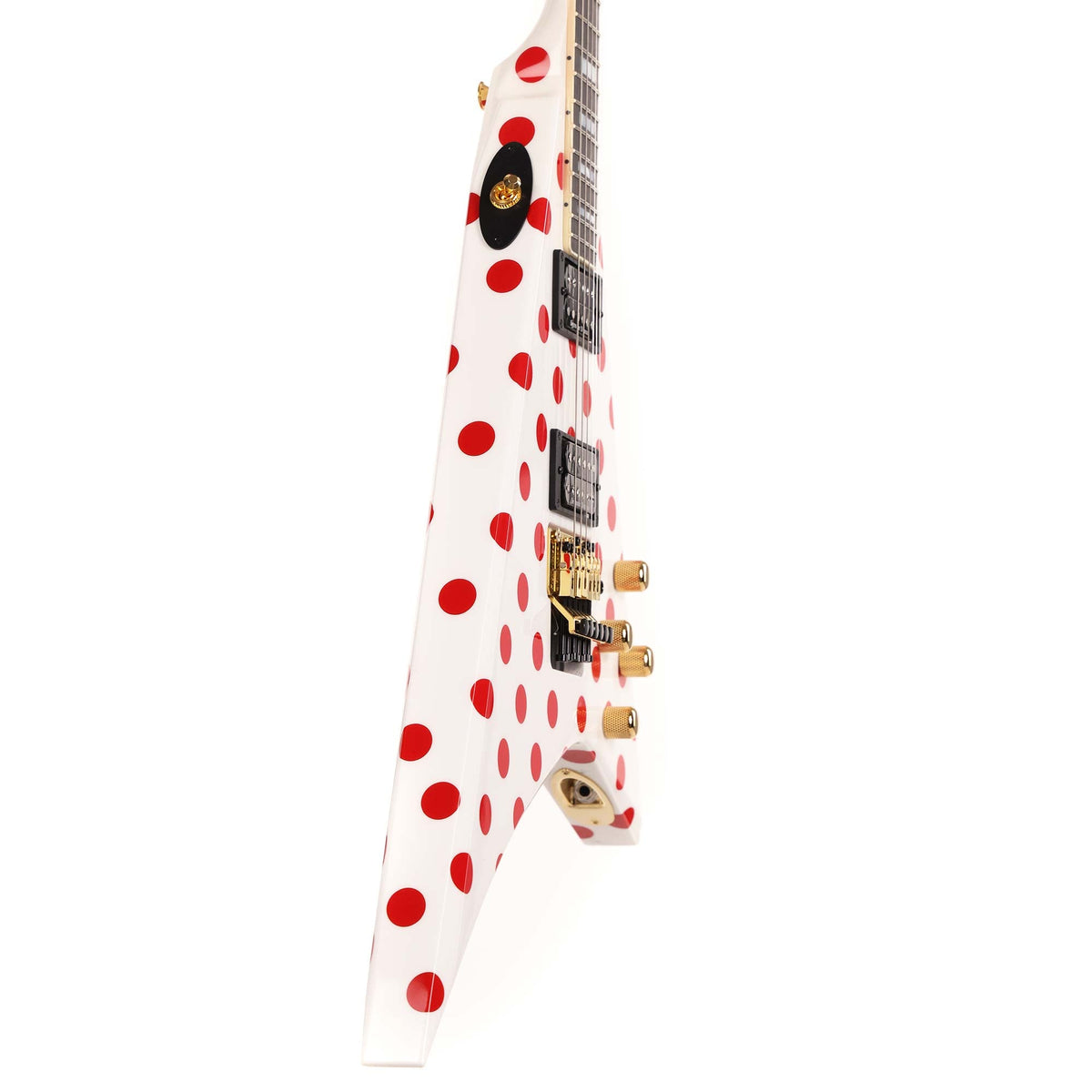 Jackson Custom Shop Randy Rhoads RR 1.5 Music Zoo Exclusive White and Red Polka Dots — 5