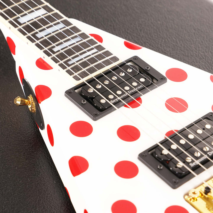 Jackson Custom Shop Randy Rhoads RR 1.5 Music Zoo Exclusive White and Red Polka Dots