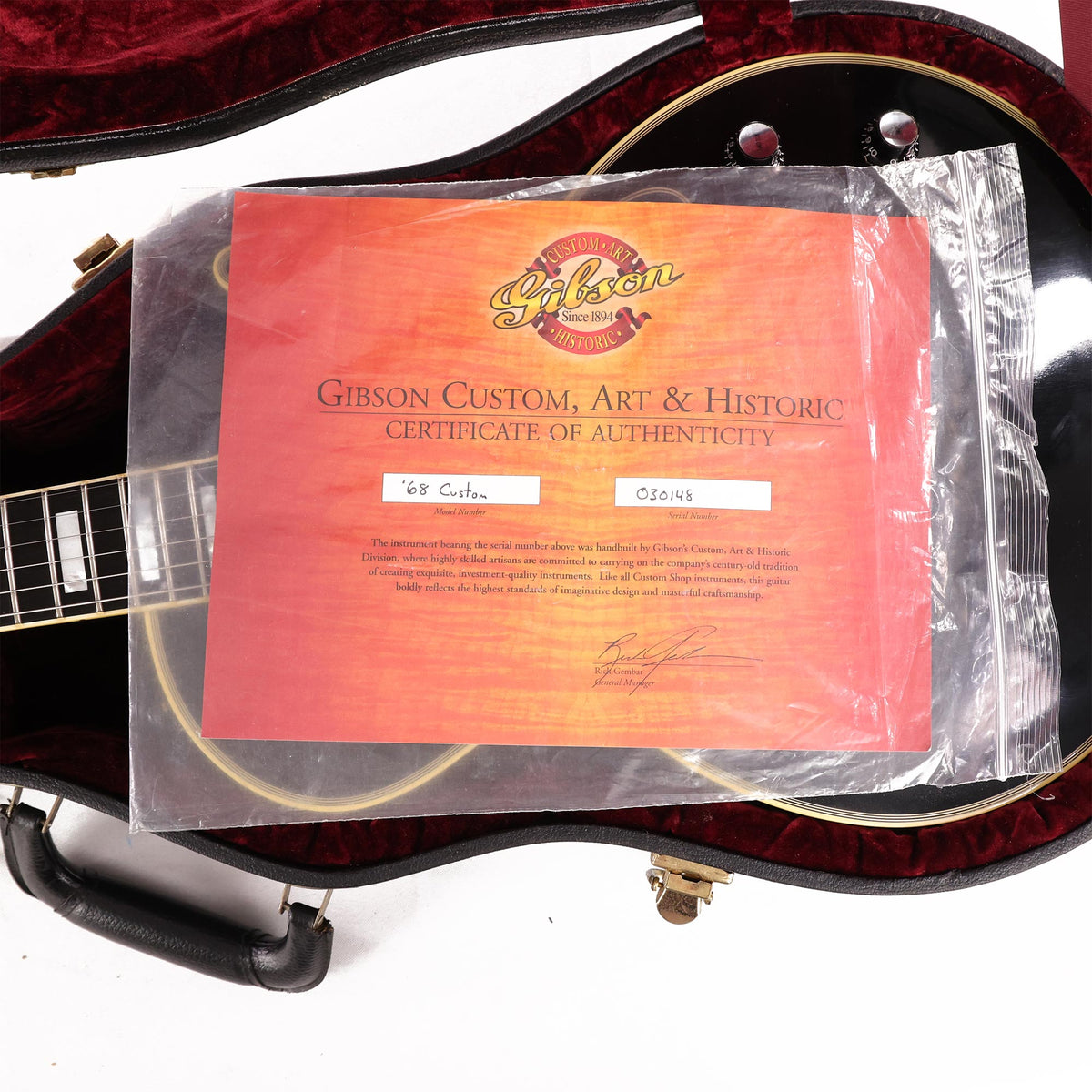 2003 Gibson Custom Shop '68 Les Paul Custom Ebony Custom Authentic — 9