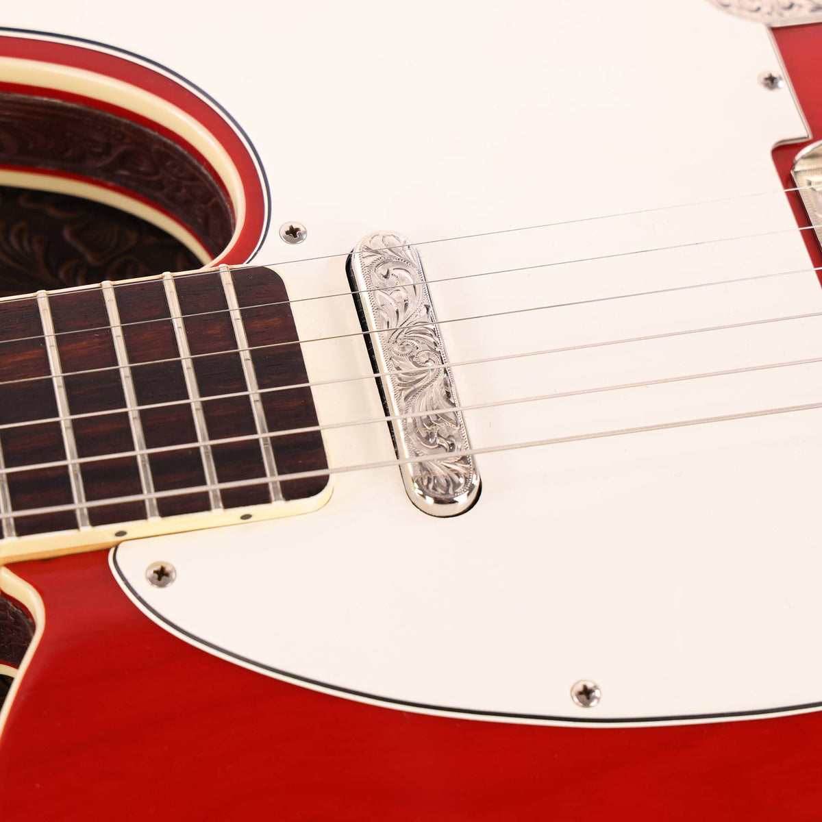 1992 Fender Custom Shop Roundup Telecaster Fred Stuart Built Transparent Red — 7