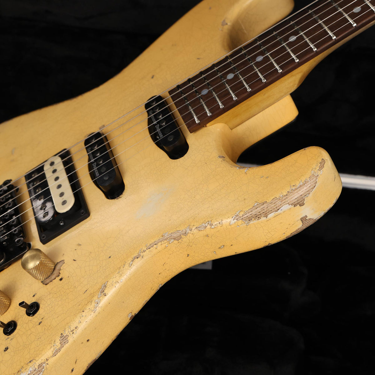 Charvel Custom Shop San Dimas HSS Brazilian Rosewood Nitro Aged Vanilla Shake — 9