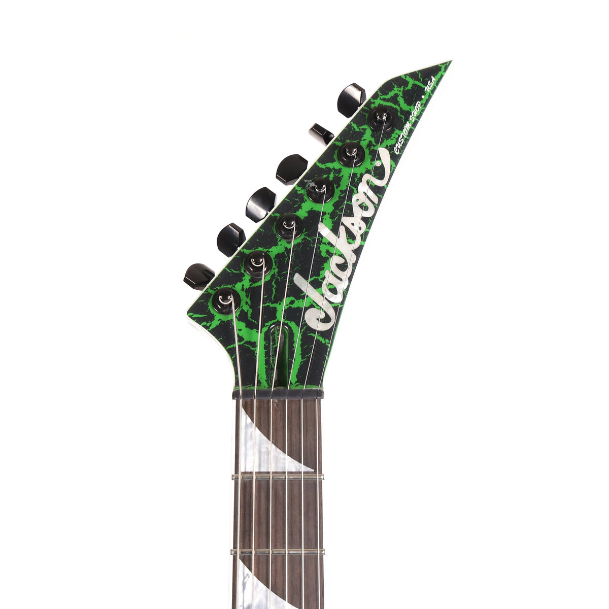 Jackson Custom Shop Soloist SL2H Black and Slime Green Crackle — 12