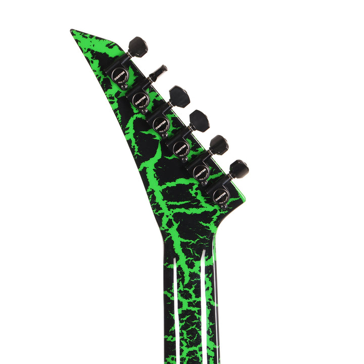 Jackson Custom Shop Soloist SL2H Black and Slime Green Crackle