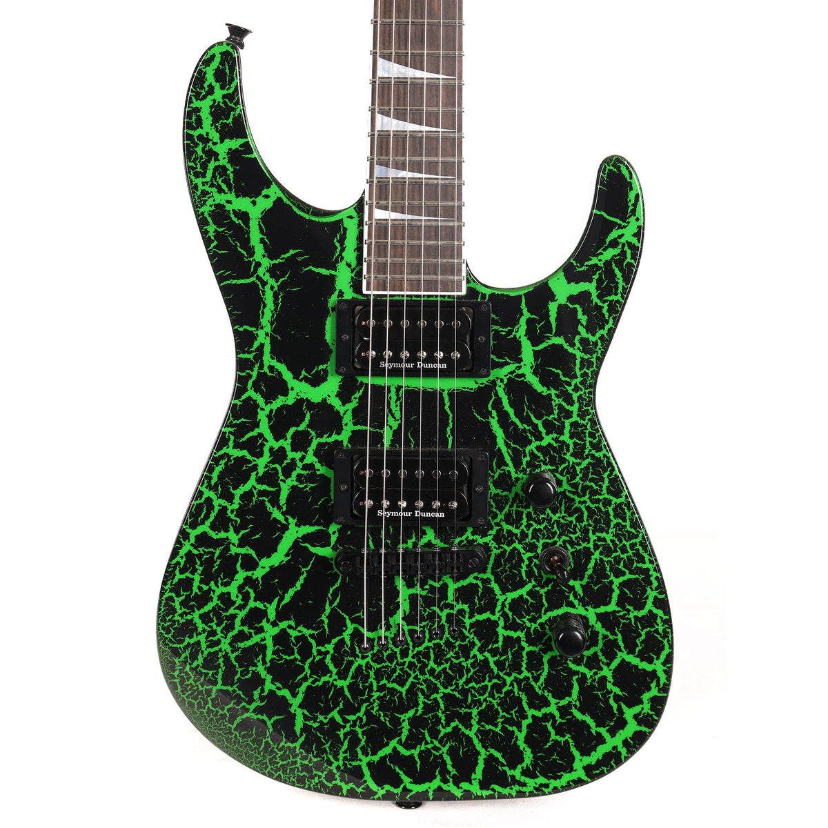 Jackson Custom Shop Soloist SL2H Black and Slime Green Crackle — 1