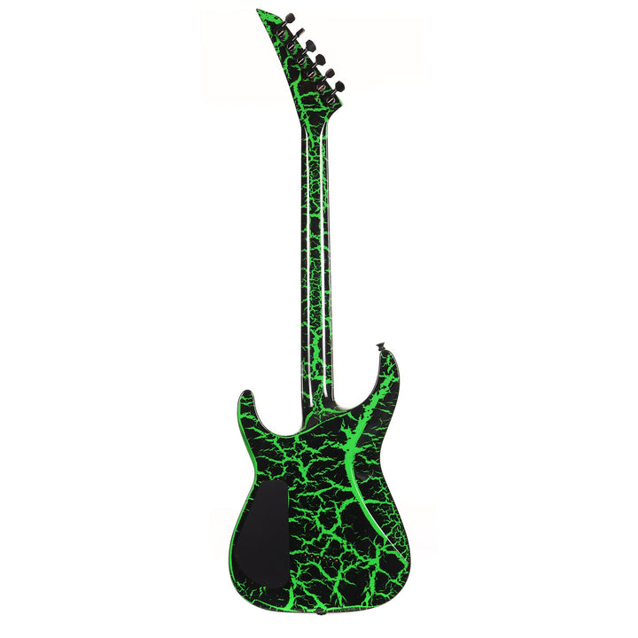 Jackson Custom Shop Soloist SL2H Black and Slime Green Crackle