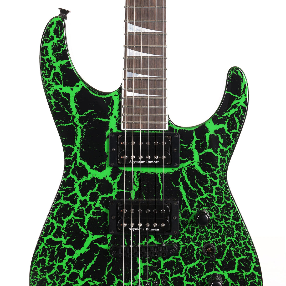 Jackson Custom Shop Soloist SL2H Black and Slime Green Crackle — 4