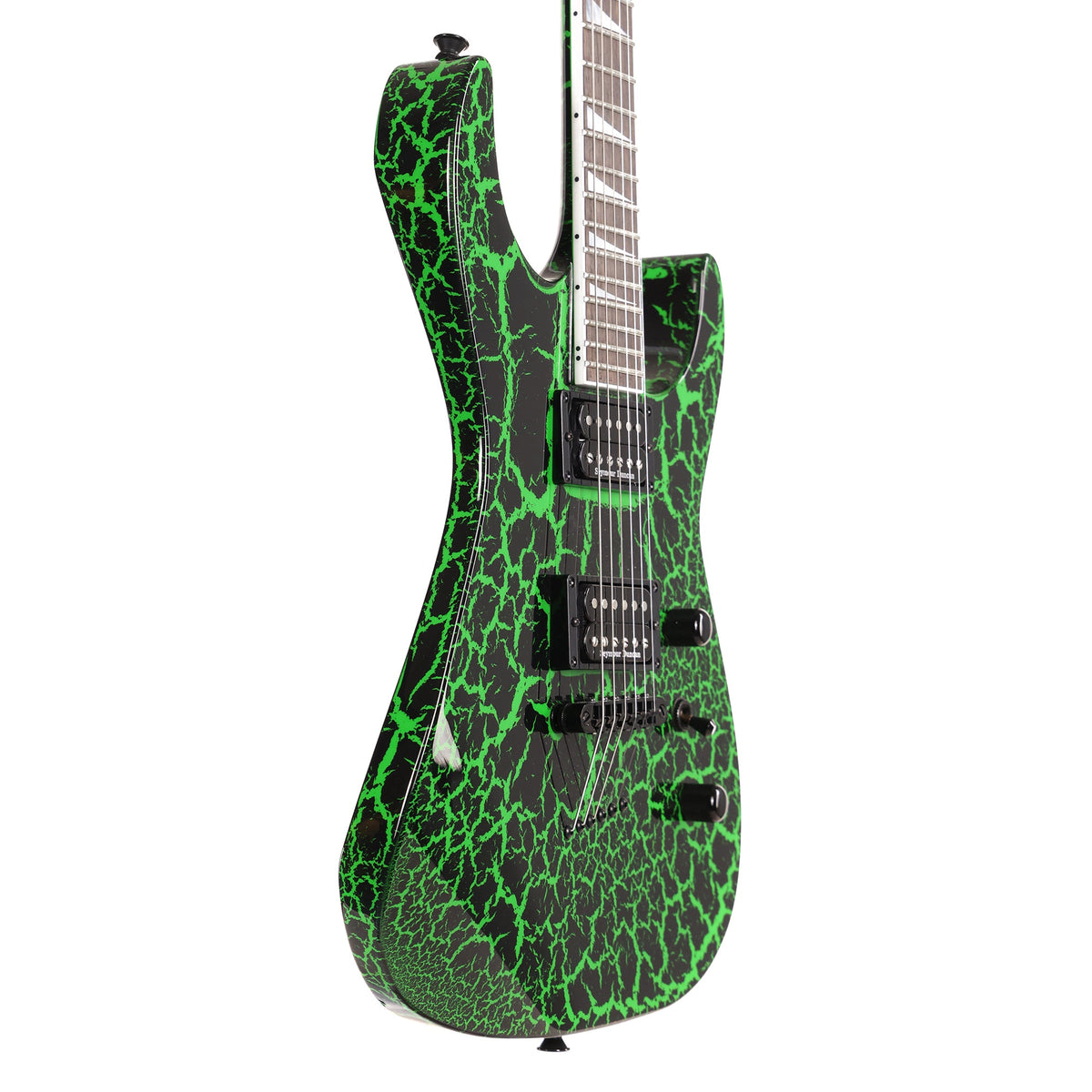 Jackson Custom Shop Soloist SL2H Black and Slime Green Crackle — 5