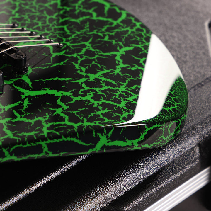 Jackson Custom Shop Soloist SL2H Black and Slime Green Crackle