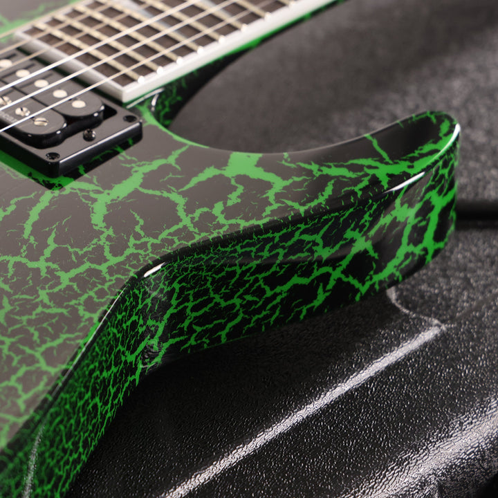 Jackson Custom Shop Soloist SL2H Black and Slime Green Crackle