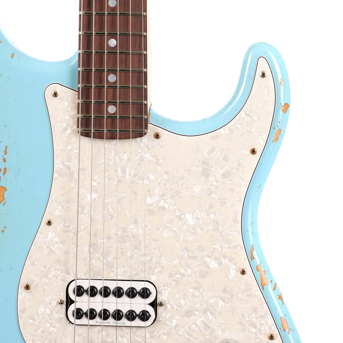 Fender Custom Shop 1969 Stratocaster Hardtail Heavy Relic Daphne Blue — 6