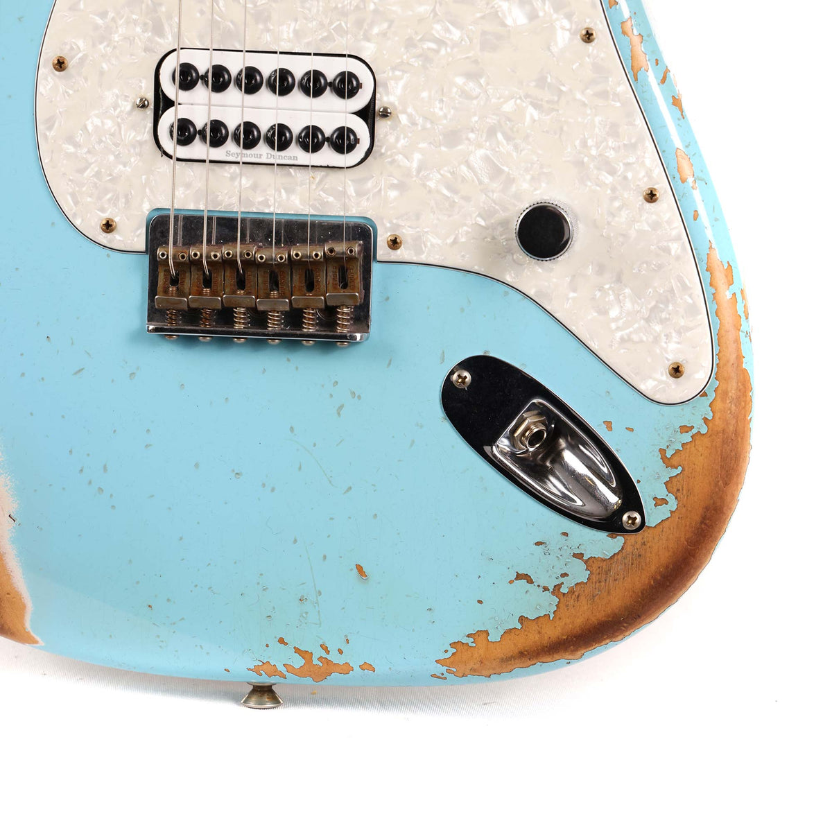 Fender Custom Shop 1969 Stratocaster Hardtail Heavy Relic Daphne Blue — 7