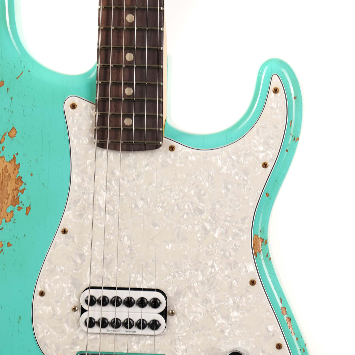 Fender Custom Shop 1969 Stratocaster Hardtail Heavy Relic Seafoam Green — 6