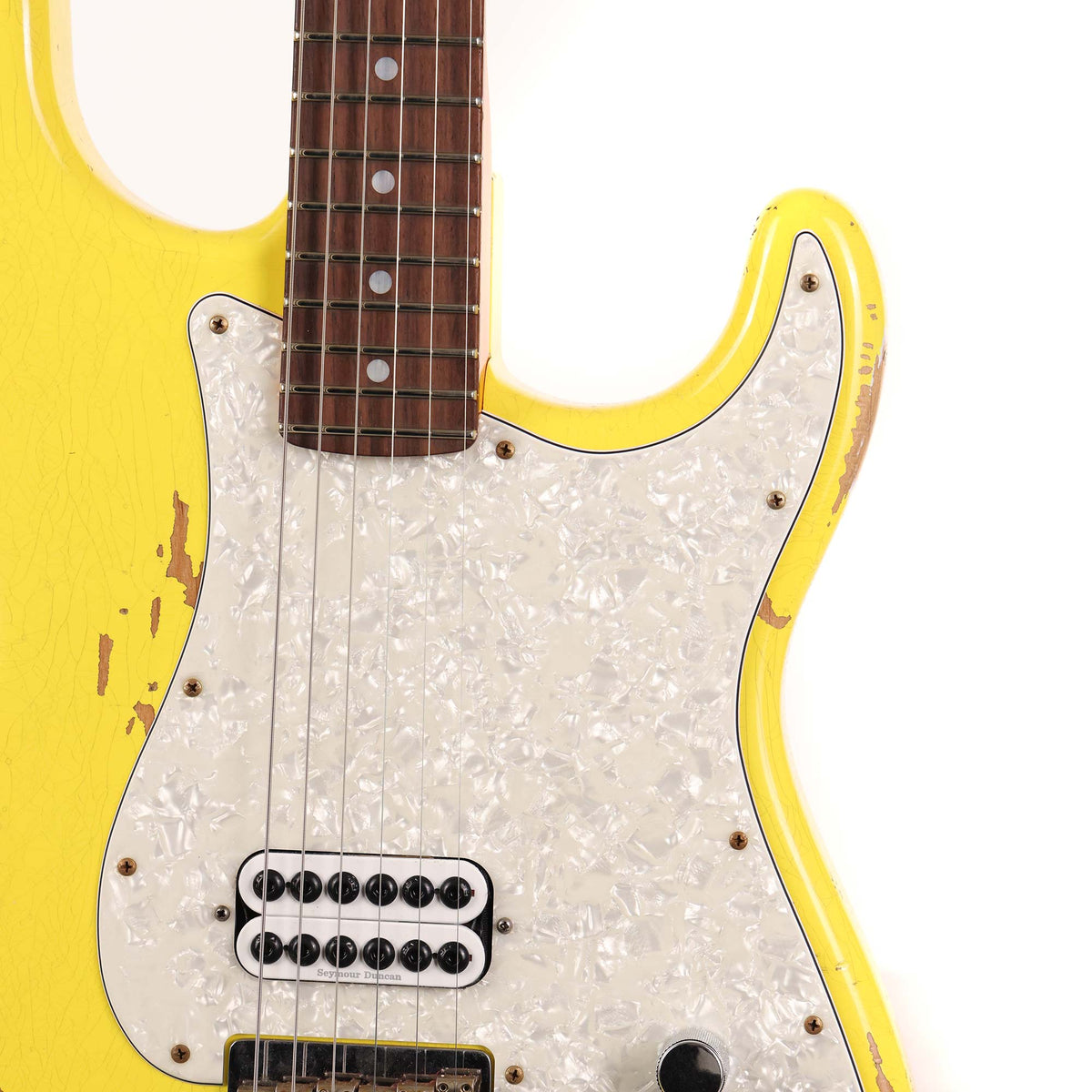 Fender Custom Shop 1969 Stratocaster Hardtail Heavy Relic Graffiti Yellow — 6