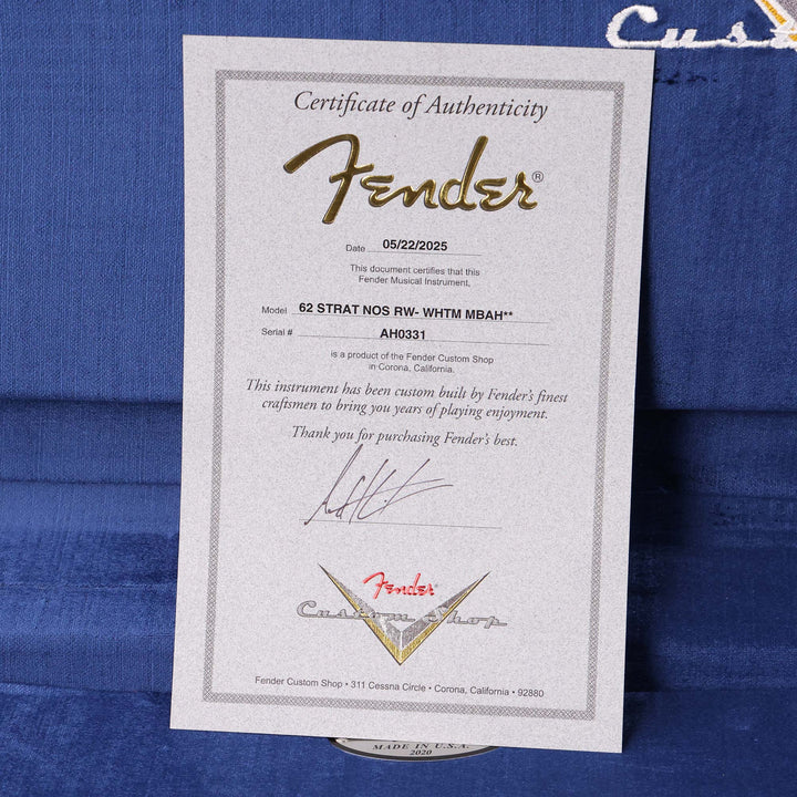 Fender Custom Shop HS Stratocaster Frost White Masterbuilt Andy Hicks